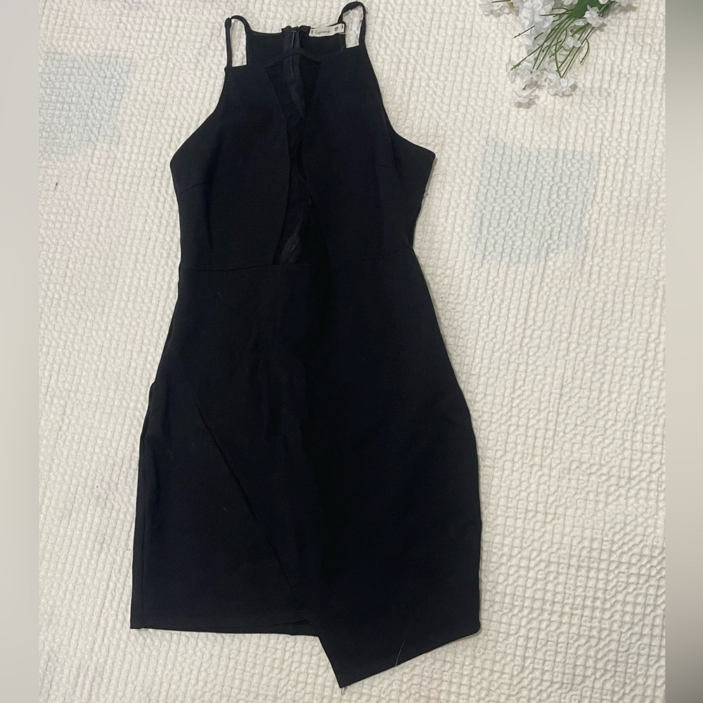 Soprano Little black mini cutout dress